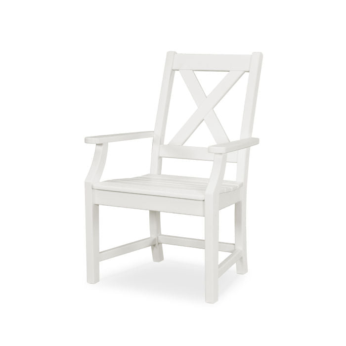 POLYWOOD Braxton Outdoor Dining Arm Chair - Weather-Resistant, Durable & Comfortable - Perfect for Patio, Deck, and Garden Use