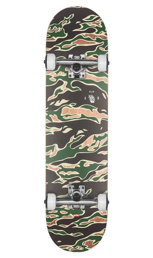 Globe G1 Full On Tiger Camo Skateboard 8.0 Inch Complete Deck - Perfect for Street Skating, Tricks, and Commuting | Durable Maple Wood Construction