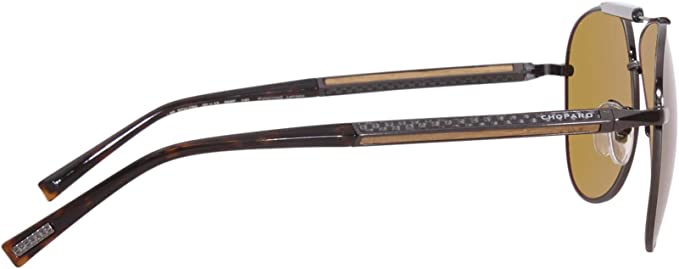 Chopard SCHC94 60 568P Gunmetal/Brown Polarized Sunglasses - UV Protection, Luxury Fashion Shades for Men & Women - Perfect for Driving, Beach & Outdoor Activities