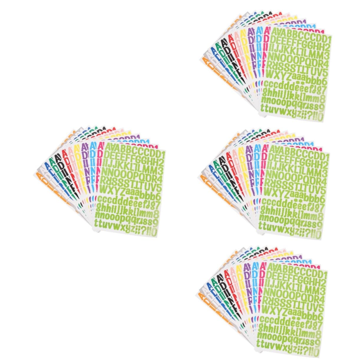 STOBOK 48 Sheets Alphabet Letter Stickers - Waterproof Vinyl Decals for Laptops, Computers, Notebooks - A-Z Letters & 0-9 Numbers - Perfect for School Projects, DIY Crafts, Office Organization & Personalizing Devices