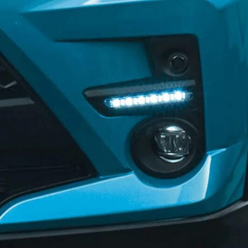 LED Daytime Running Lights with Yellow Turn Signals & 6000K Fog Lamp Kit for Toyota Raize 2020-2021 - DRL Fog Lights with Cover, Wiring Harness & Switch - Perfect for Night Driving & Off-Road Adventures