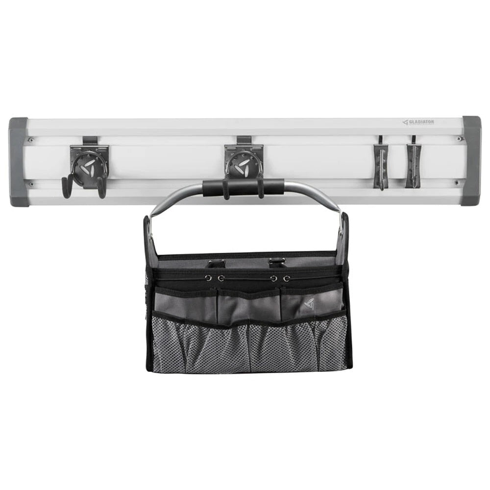 Gladiator Gardening GearTrack Pack - Heavy Duty Tool Organizer for Garden & Garage Storage - Perfect for Organizing Shovels, Rakes & Outdoor Equipment