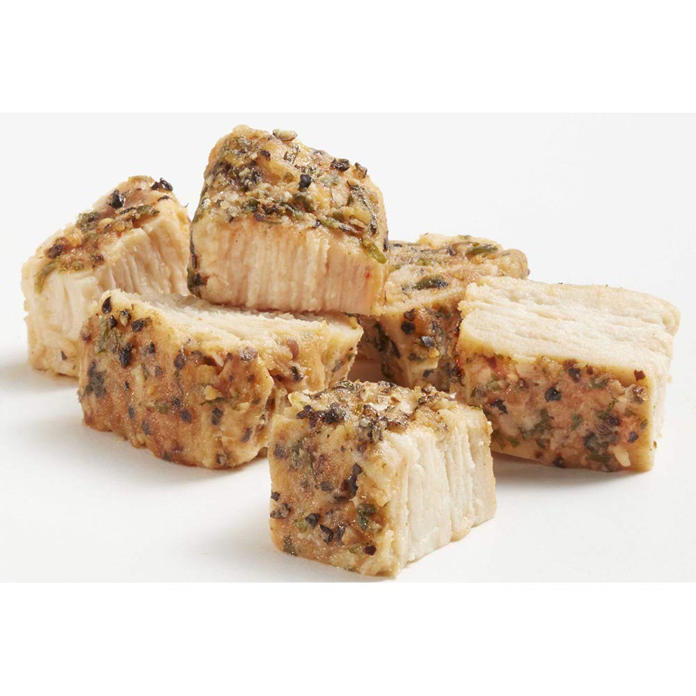 Foster Farms Fully Cooked Seasoned Garlic Parmesan Diced Chicken Breast - 3 lb (6 Pack) | Ready-to-Eat Protein for Salads, Wraps & Meal Prep | USDA Approved Chicken Breast Cubes