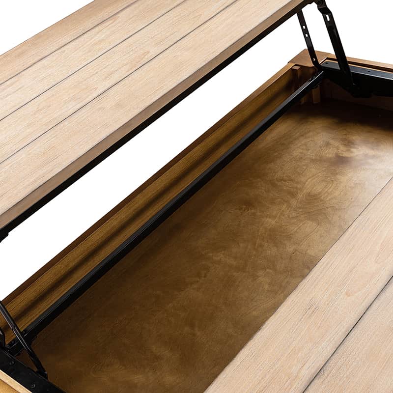 Lift Top Storage Ottoman Coffee Table with 4 Legs - Cynthia Multifunctional Furniture for Living Room, Bedroom & Home Decor