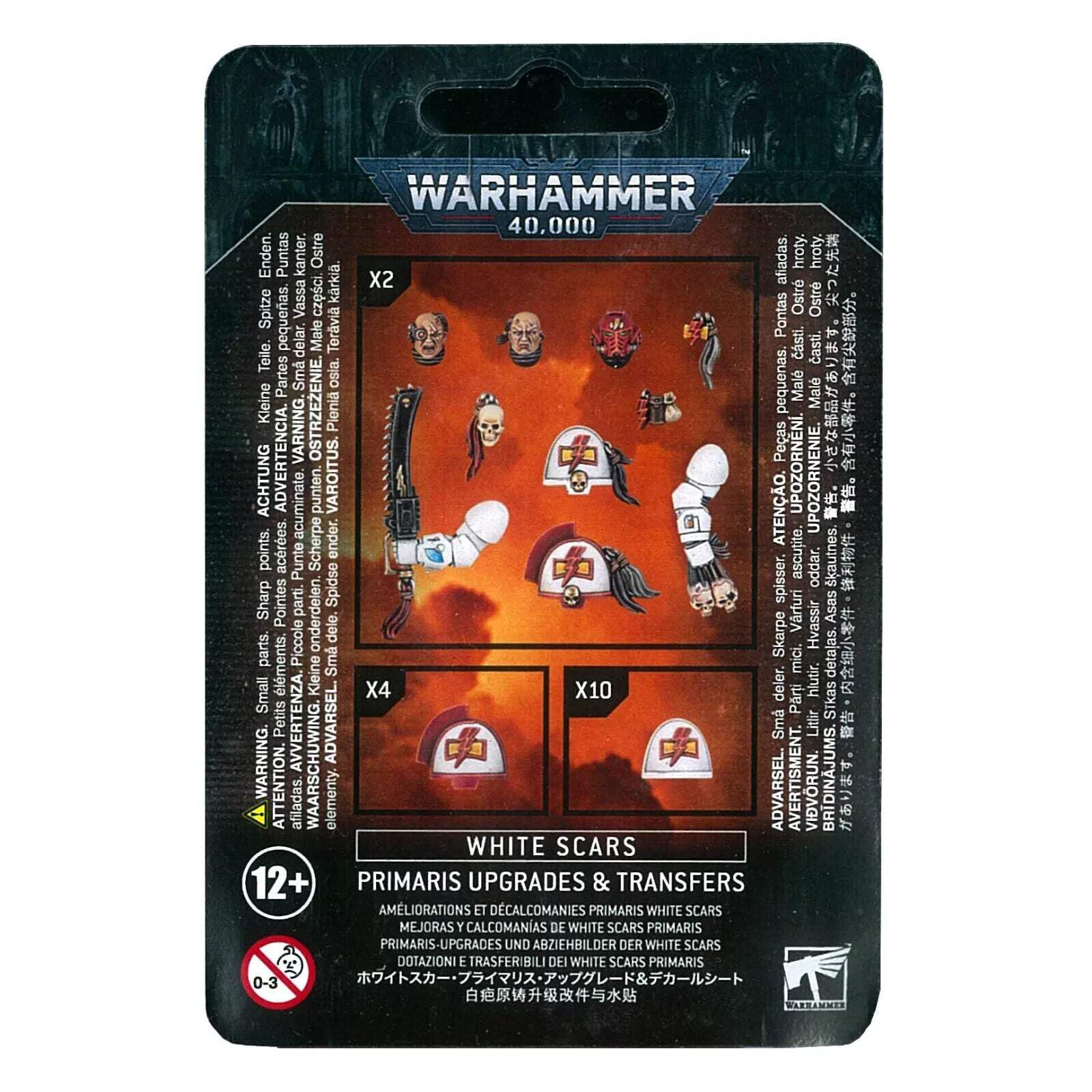 Games Workshop Warhammer 40k White Scars Primaris Upgrade Kit with Decal Transfers for Space Marine Miniature Customization - Perfect for Tabletop Wargaming and Collectors