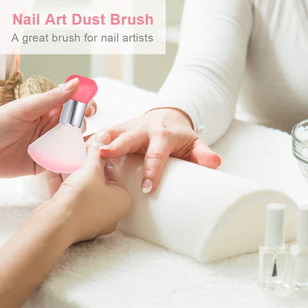 Ubersweet® Large Nail Art Dust Brush - Professional Nail Powder Brush for Acrylic & Gel Polish Removal - Multi-Functional Makeup & Nail Tool for Salon & Home Manicure