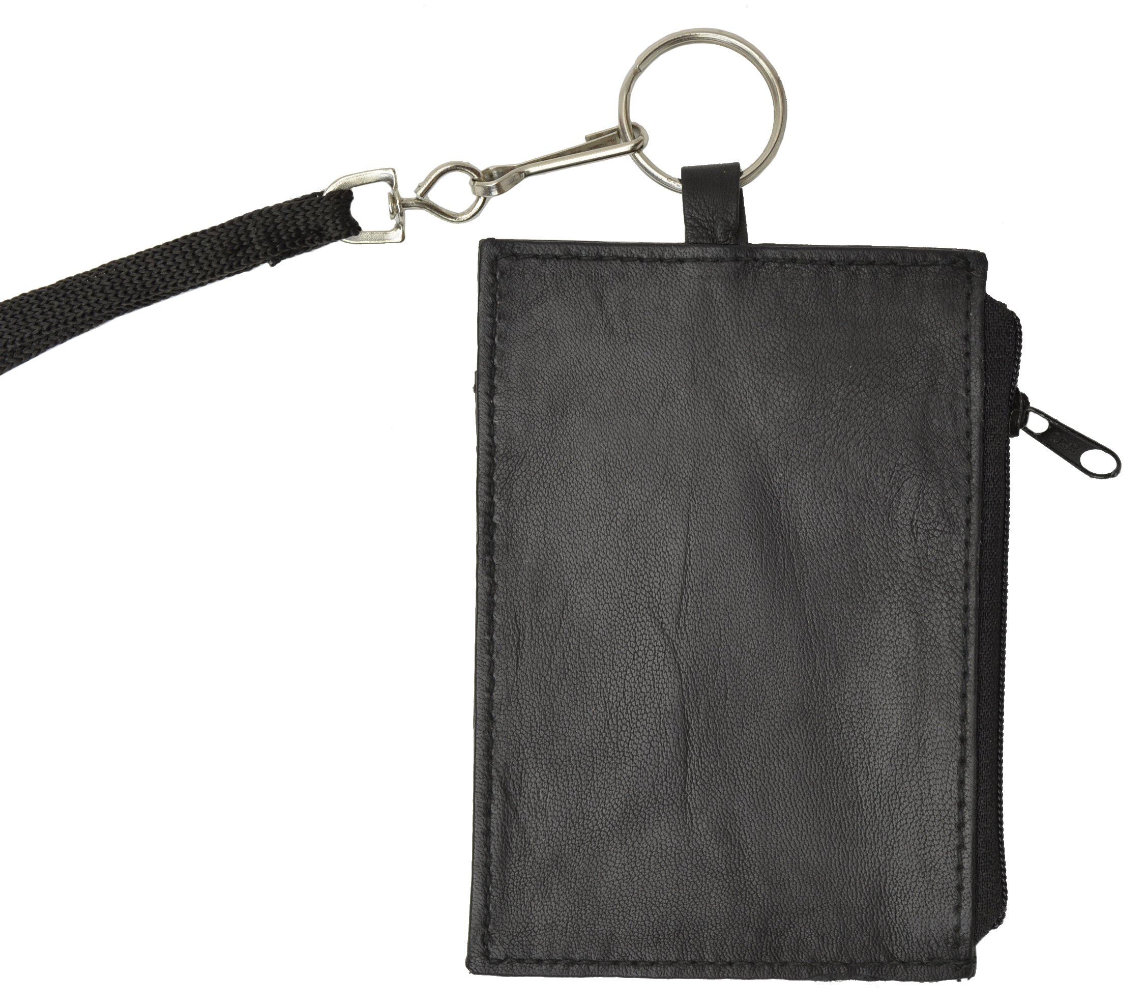 Marshal Leather ID Card Holder - Neck Pouch Wallet for Work & Travel