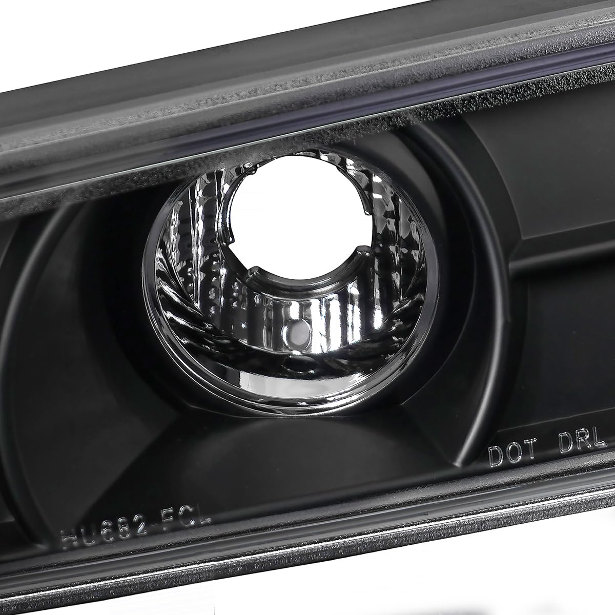 Spec-D Tuning Black Housing Clear Lens LED Halo Projector Headlights + Bumper Lights for 2004-2012 Chevy Colorado & GMC Canyon - Left & Right Pair Headlamp Assembly - Upgrade Your Truck's Style & Night Visibility