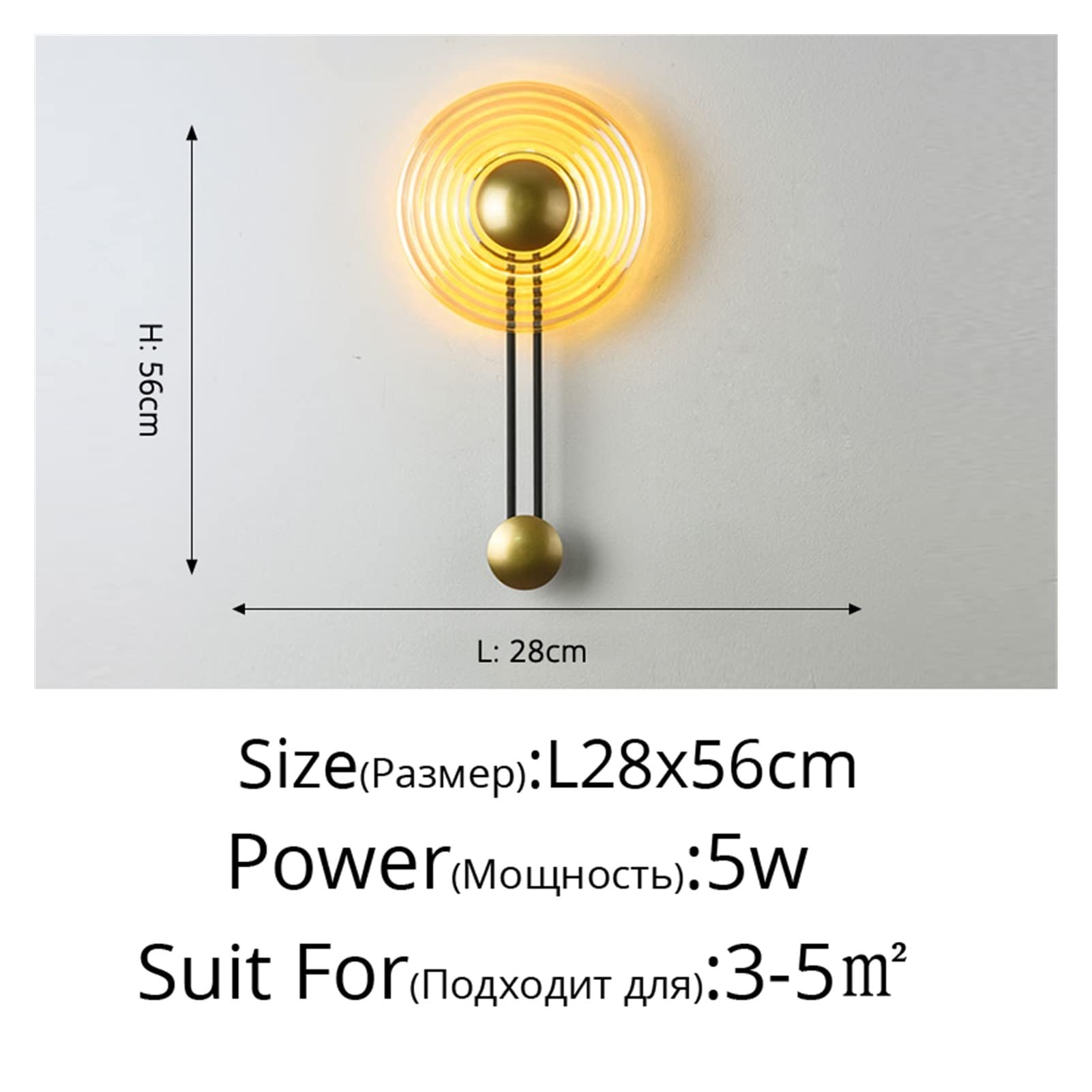 Modern LED Wall Sconces - Energy Efficient Indoor Lighting Fixtures for Living Room, Bedroom, Study & Hallway - AC 90-260V - Perfect for Ambient, Task & Decorative Lighting