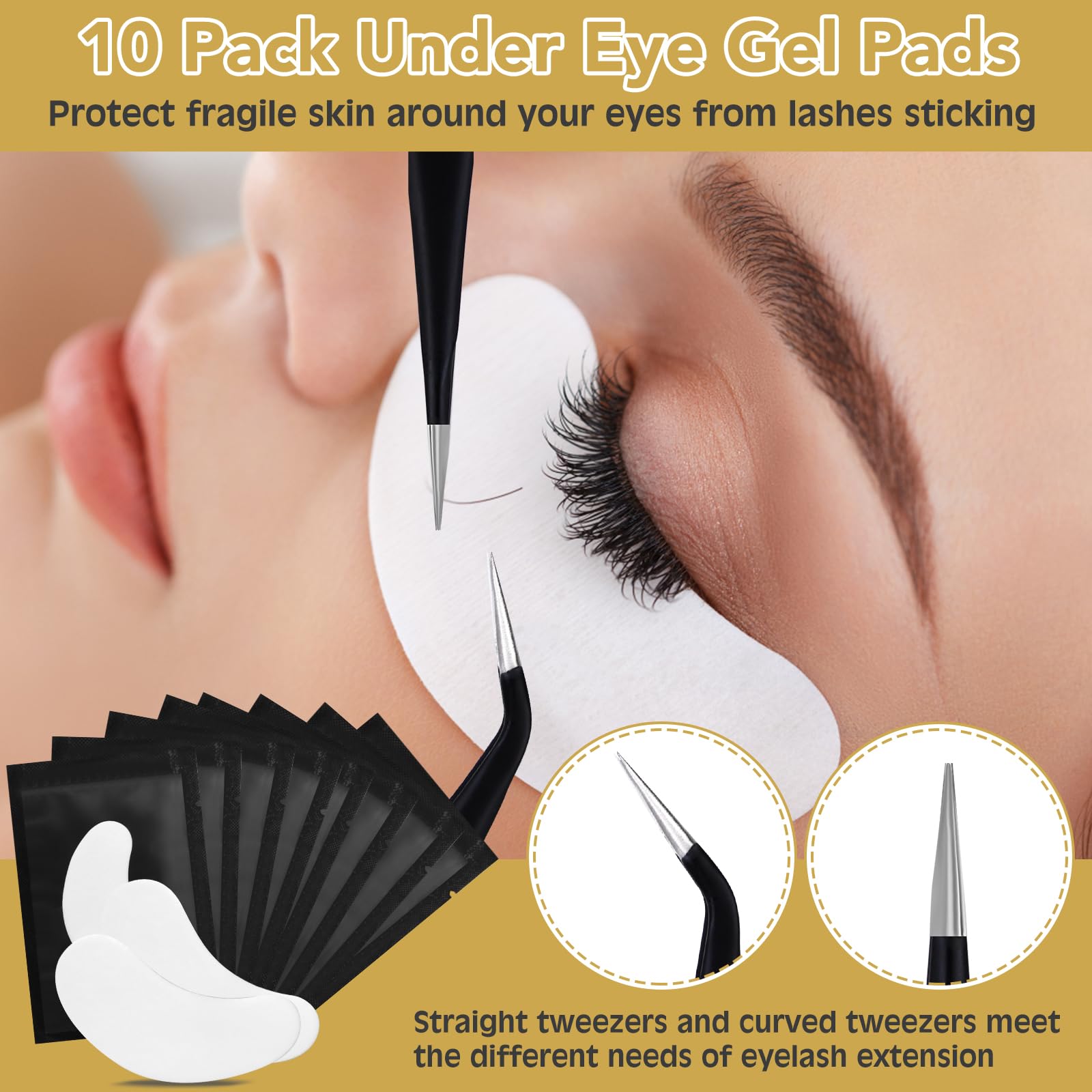 Professional Eyelash Extension Kit for Beginners - Complete Starter Set with Lash Mannequin Head, Lash Fan, Extension Glue & Eyelash Remover - Perfect for Lash Training & Salon Practice