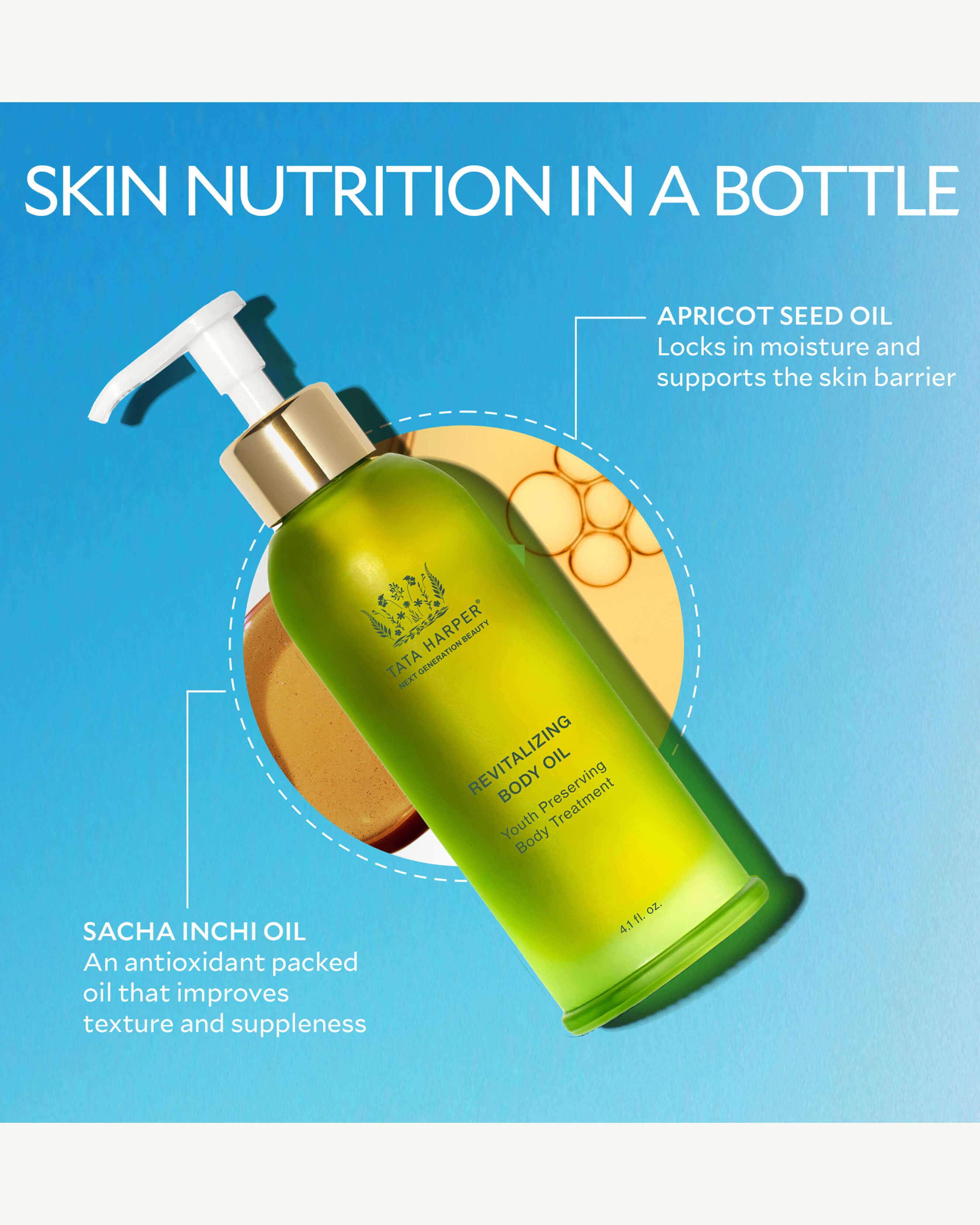 Revitalizing Body Oil - Organic Moisturizer for Dry Skin, Hydrating & Nourishing - Perfect for Massage, After Shower & Nighttime Skincare Routine