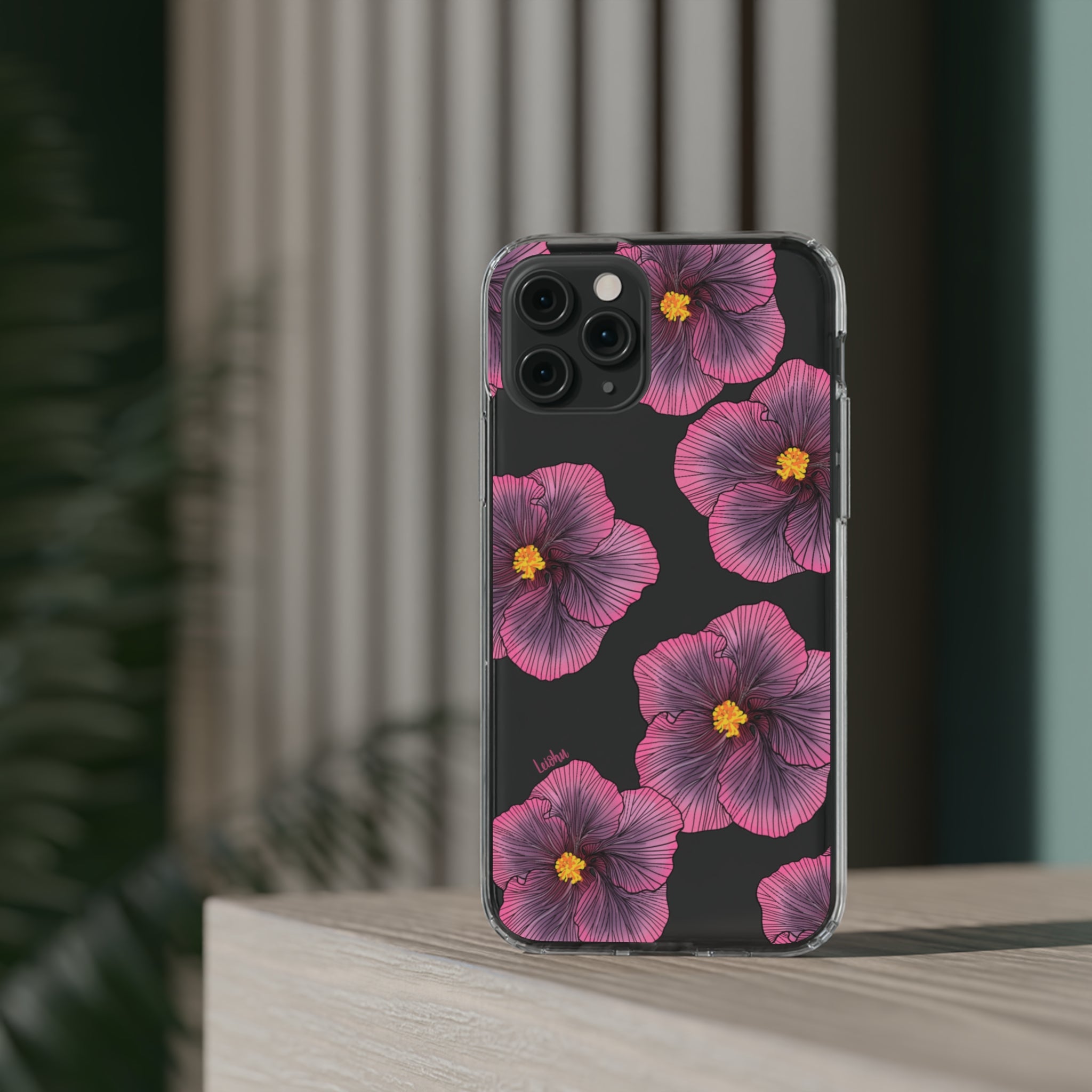 Sunset Hibiscus Clear Phone Case - Durable Protective Cover for iPhone & Samsung | Perfect for Everyday Use, Travel & Outdoor Activities
