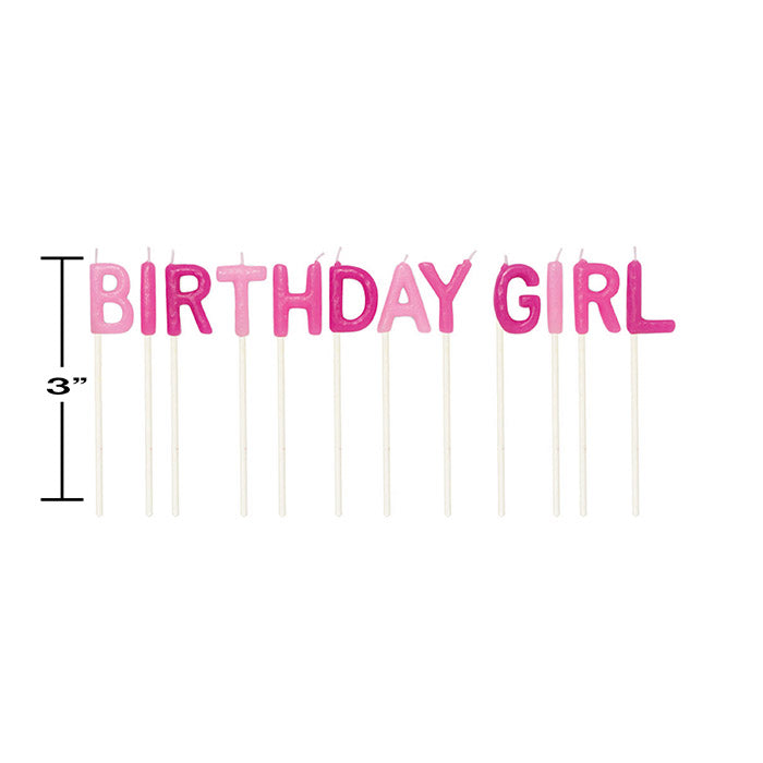 12-Piece Bulk Birthday Girl Pick Candles - Perfect for Cupcakes, Cakes & Party Decorations