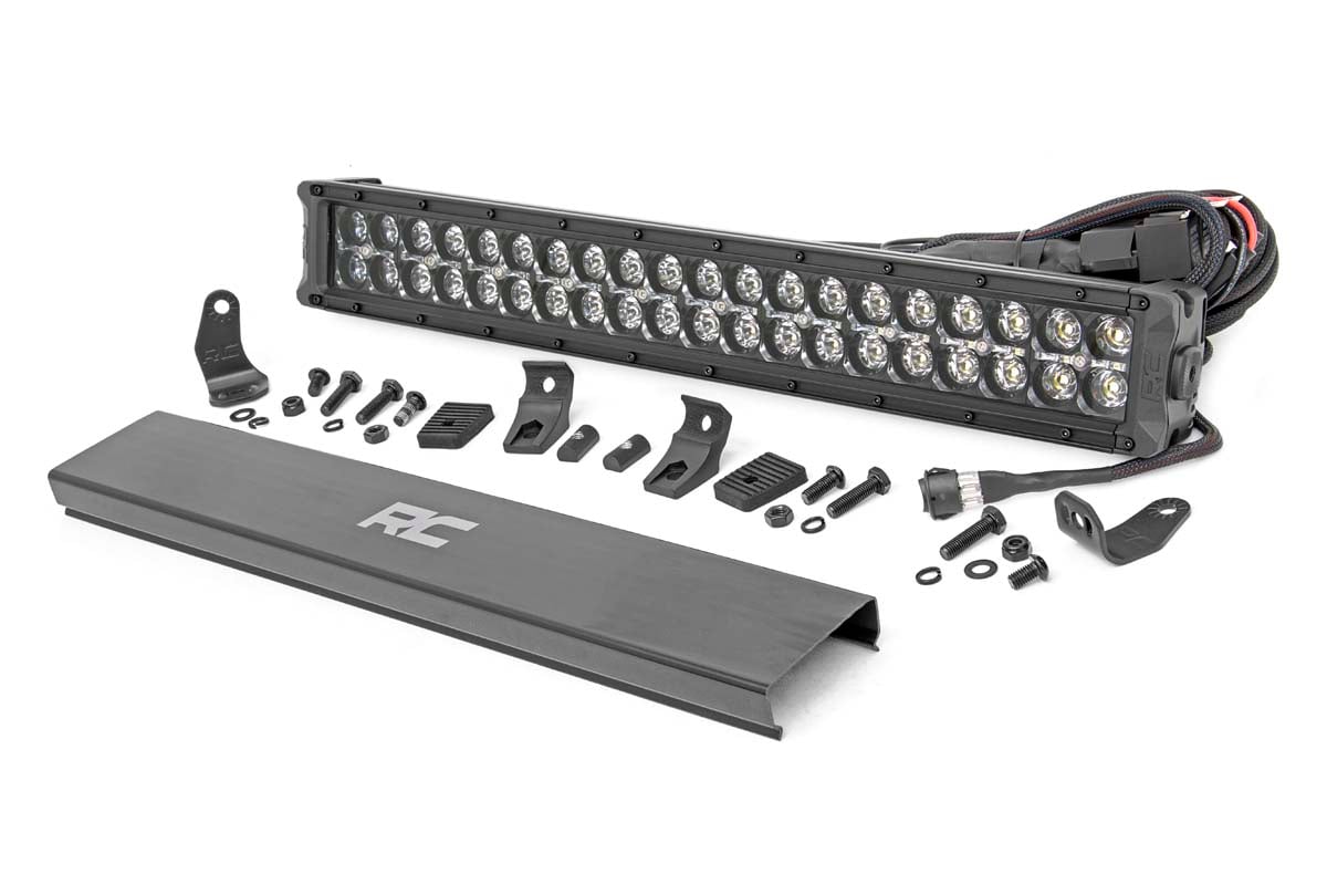 20 Inch Black Series LED Light Bar with Dual Row & Amber DRL - 70920BDA - Perfect for Off-Road Trucks, Jeeps & ATVs - Waterproof & Durable for Outdoor Adventures
