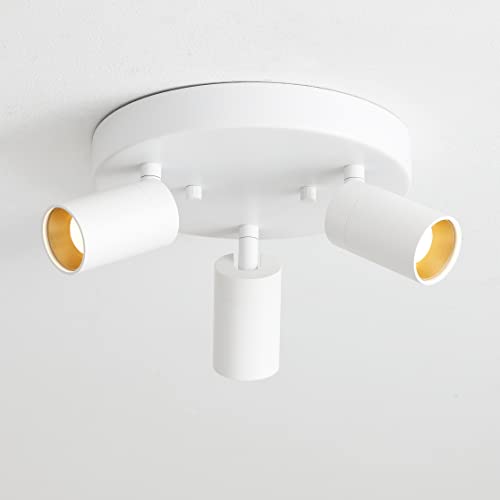 White - 3 Head Round Ceiling Light