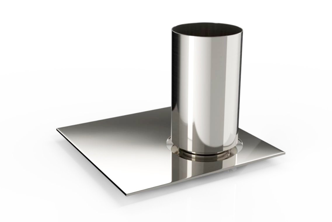 Uvtuvo Elegant Kiddush Cup & Tray Set - Modern Judaica Gift for Jewish Holidays, Shabbat & Wedding Ceremonies - Stainless Steel Wine Goblet with Decorative Serving Tray