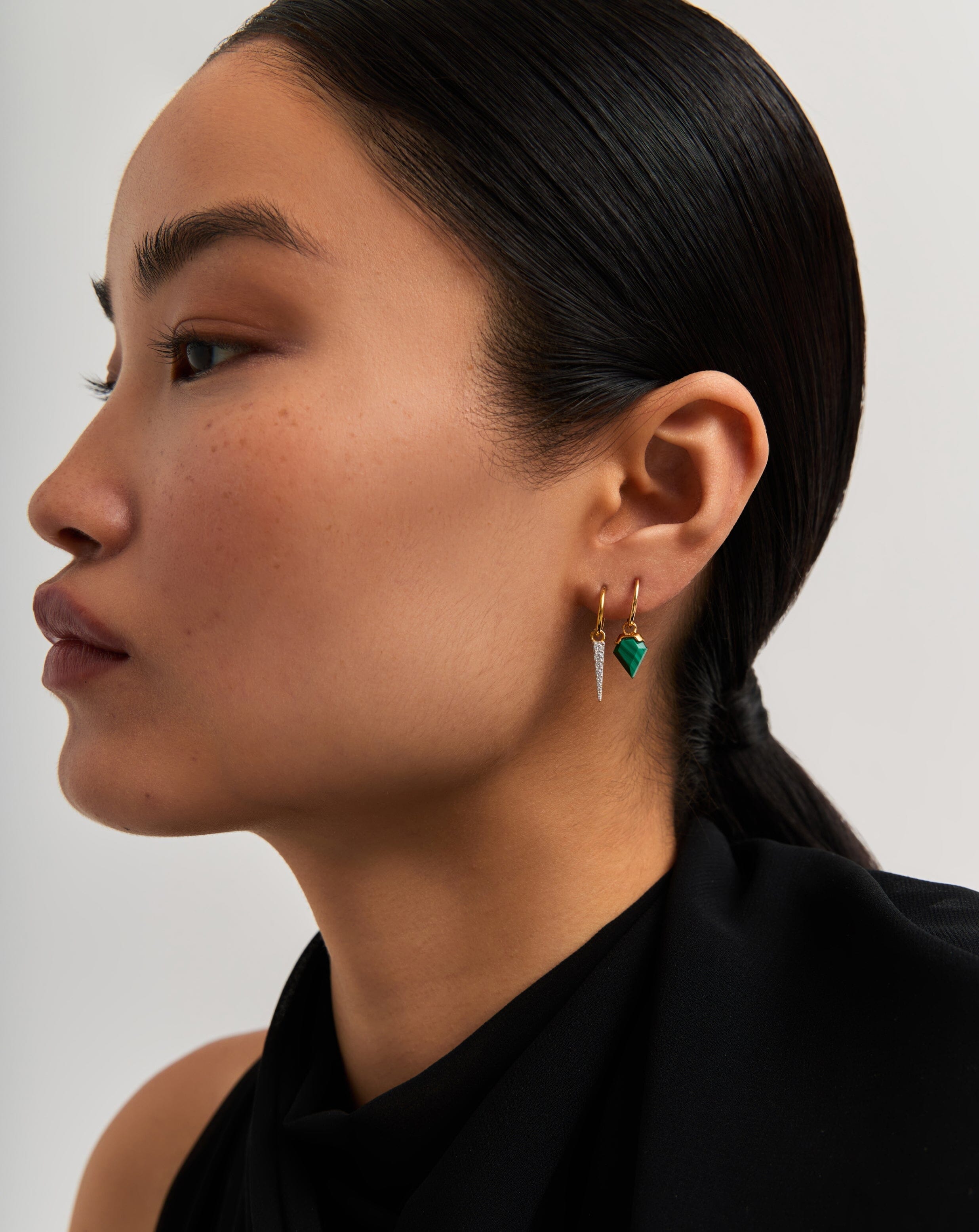 Shield & Spike Charm Hoop Earrings Set | 18k Gold Vermeil Jewelry for Women | Perfect for Parties, Weddings & Everyday Wear