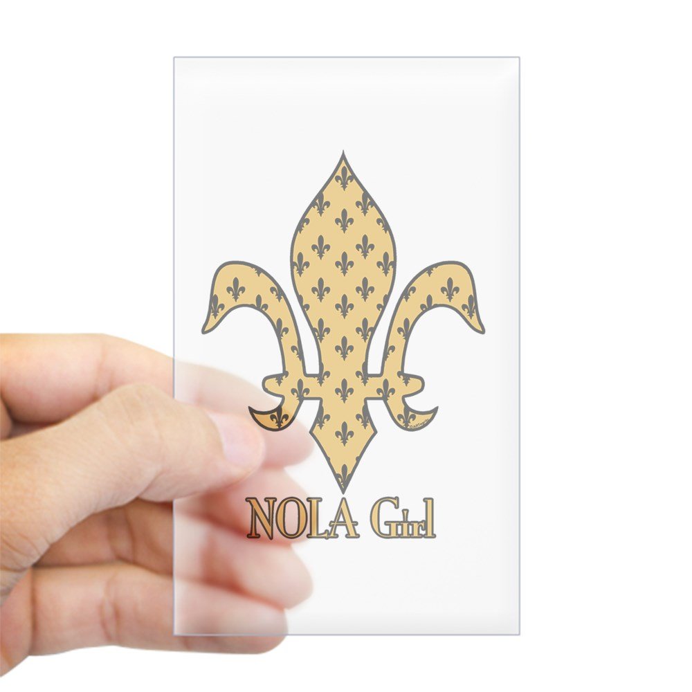 NOLA Girl Fleur De Lis Gold Sticker - Premium Rectangular Bumper Decal for Cars, Laptops & Water Bottles | Perfect for Louisiana Pride, Gifts & Personalization