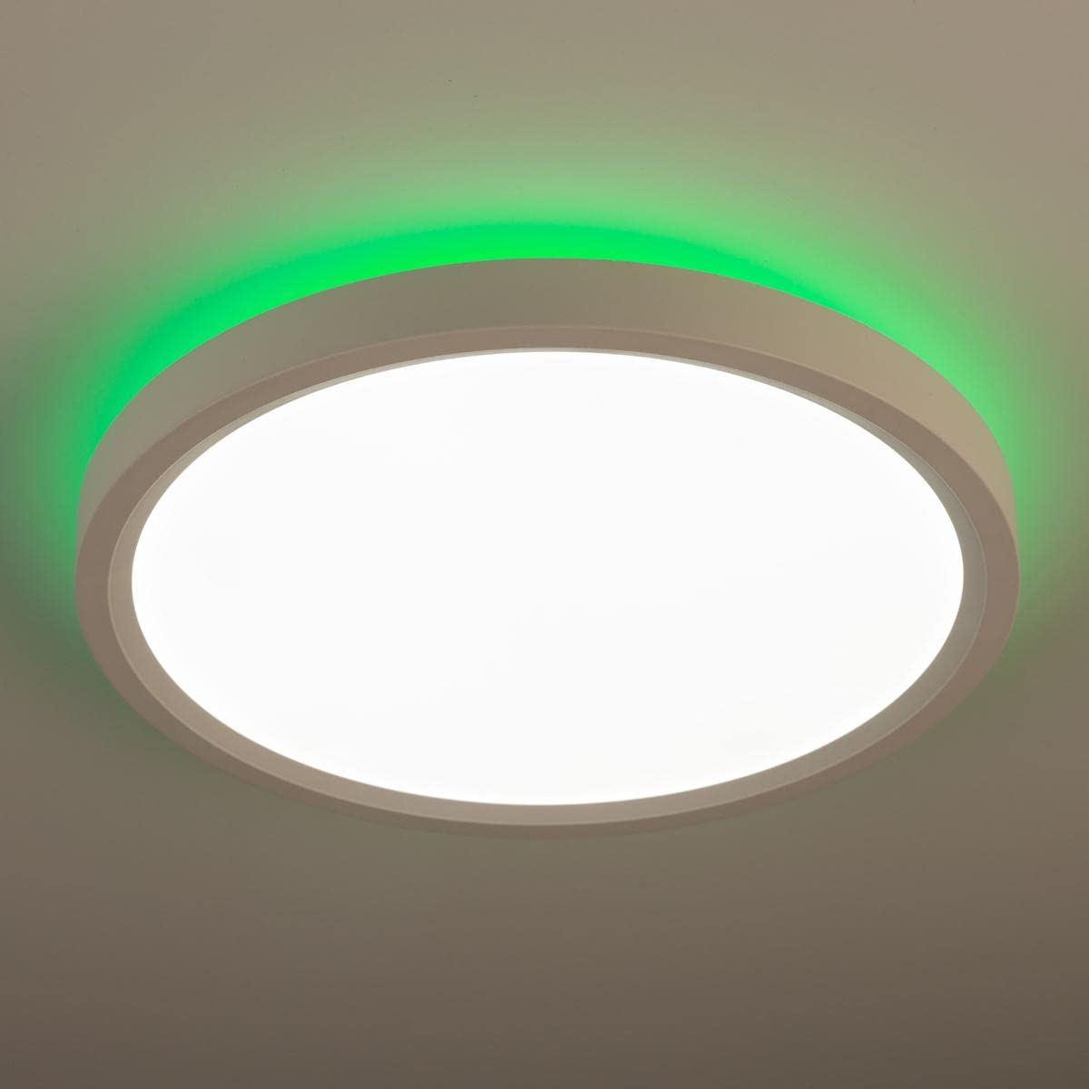 Artcraft BT2000WH Smart LED Flush Mount Ceiling Light - White, Dimmable, 3000K Warm White, 24W, 1800LM, for Bedroom, Living Room, Kitchen, Hallway (UL Listed)