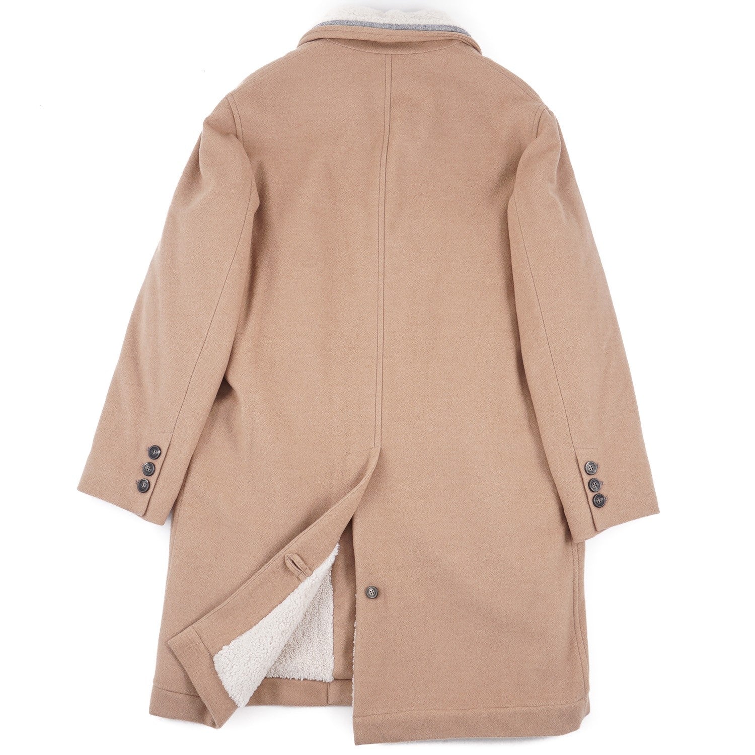 Luxury Brunello Cucinelli Cashmere Coat with Shearling Lining - Premium Winter Coat for Women - Perfect for Office, Parties & Cold Weather Fashion