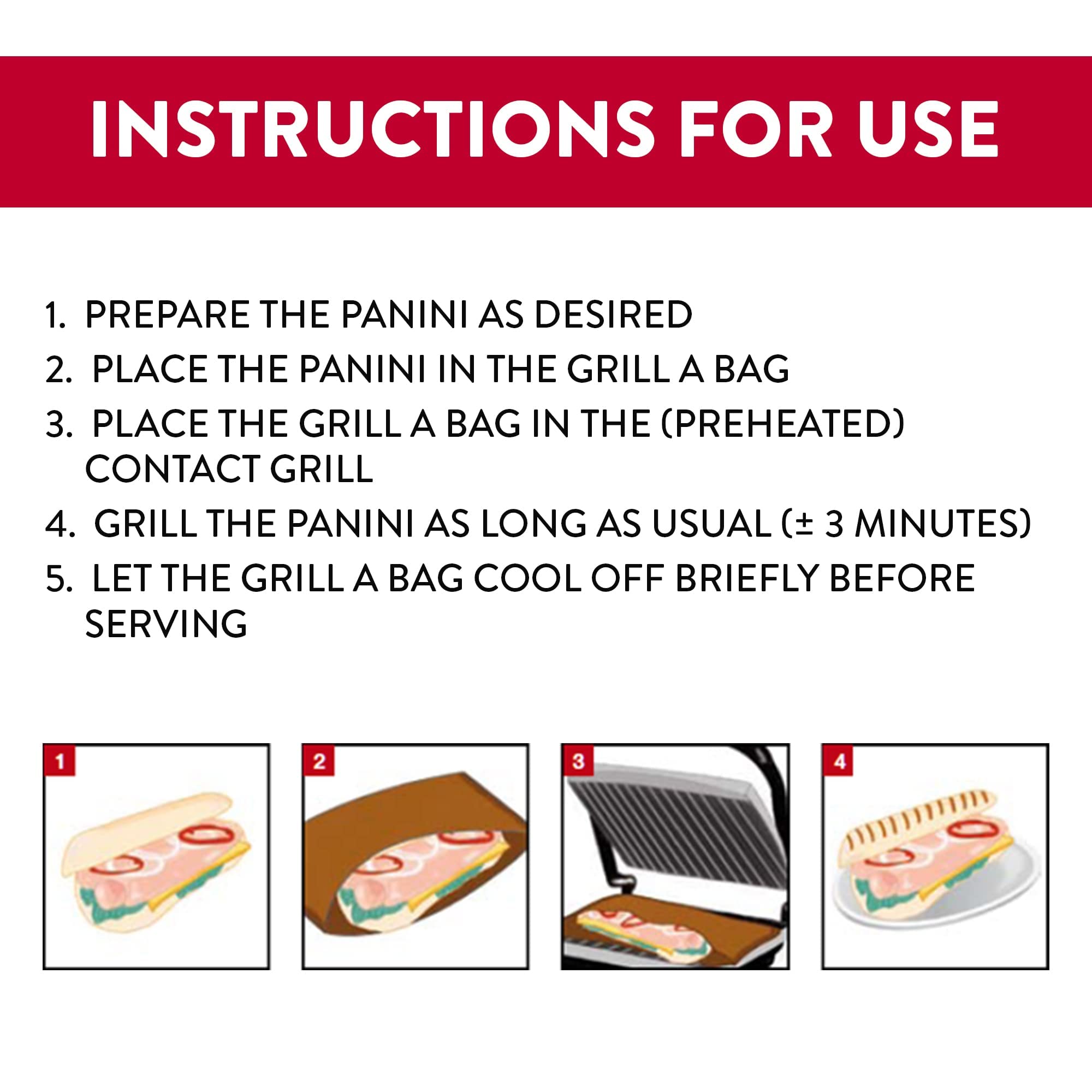 Reusable Grill & Toaster Bags - 100 Uses, Dishwasher Safe, No Butter/Oil Needed - Perfect for Grilled Cheese, Panini, Burgers & Sandwiches - Ideal for Camping, BBQs & Quick Kitchen Meals - 2 Pack