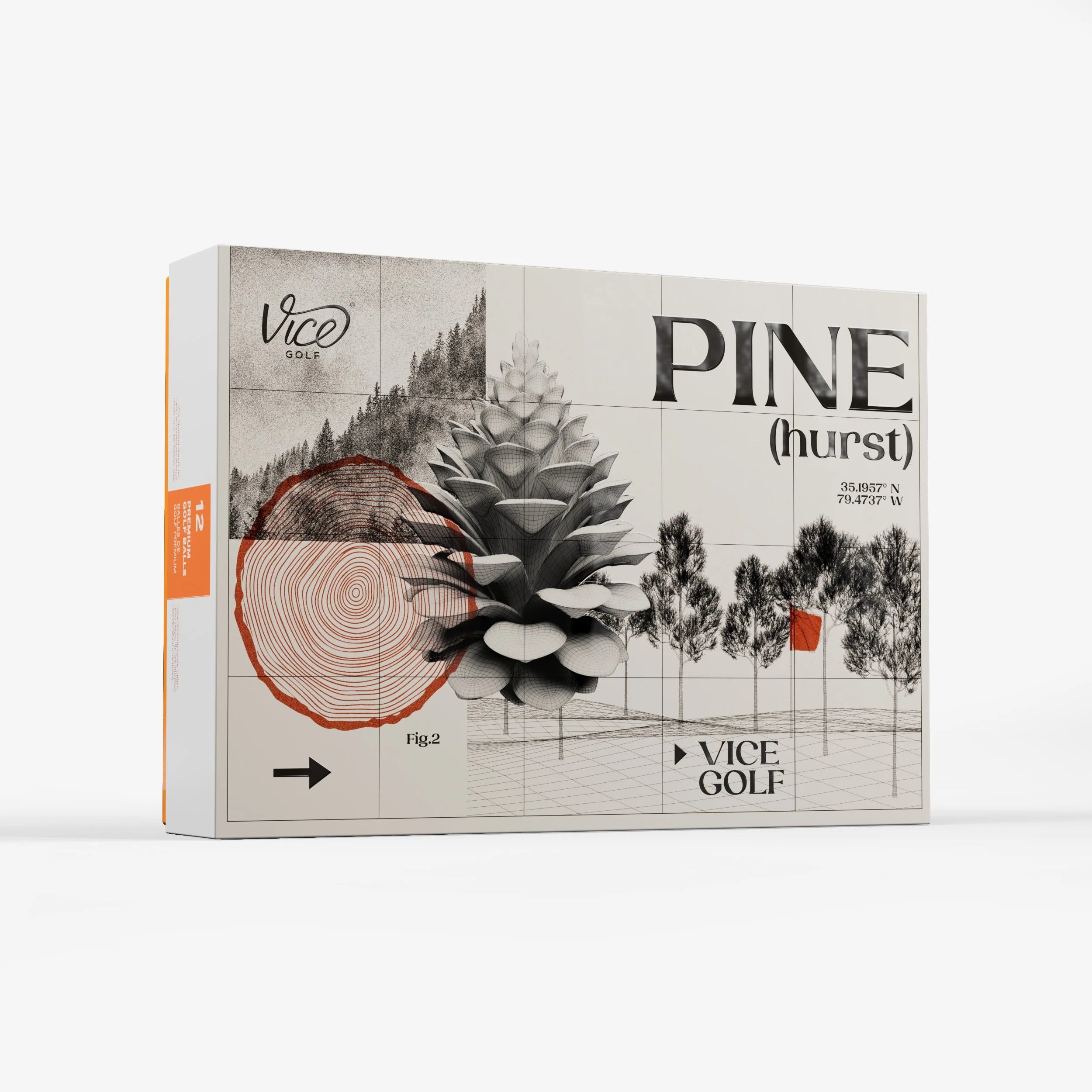 Vice Pro Plus Pinehurst Golf Balls - Premium Performance Golf Balls for Low Spin & Maximum Distance - Perfect for Tournament Play & Practice Sessions