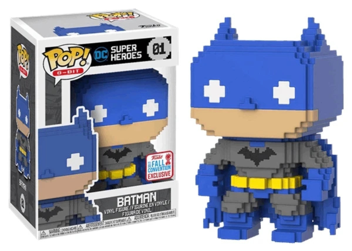 DC Super Heroes Batman 8 Bit Vinyl Figure - 2017 Fall Convention Exclusive Collectible for Gamers & Comic Fans - Perfect for Display, Gifts, and Retro Gaming Decor