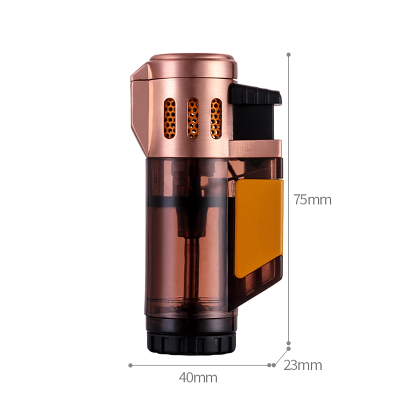 Windproof Triple Jet Torch Lighter for Cigars & Outdoor Use
