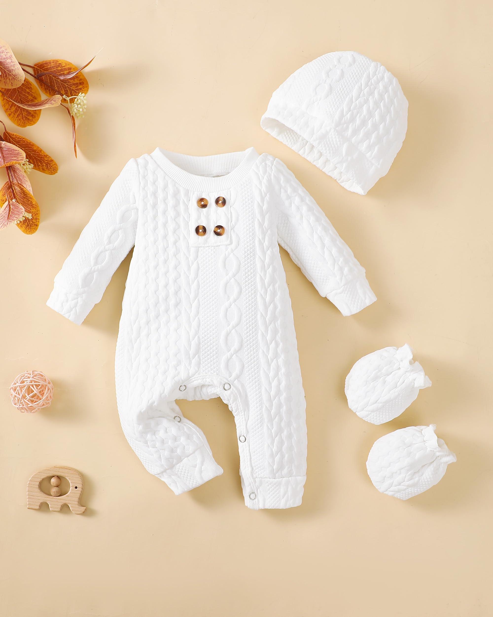 Adorable 3-Piece Newborn Baby Boy Romper Jumpsuit Set - Soft Infant Outfits for 0-12 Months | Perfect for Photo Shoots, Playtime & Special Occasions