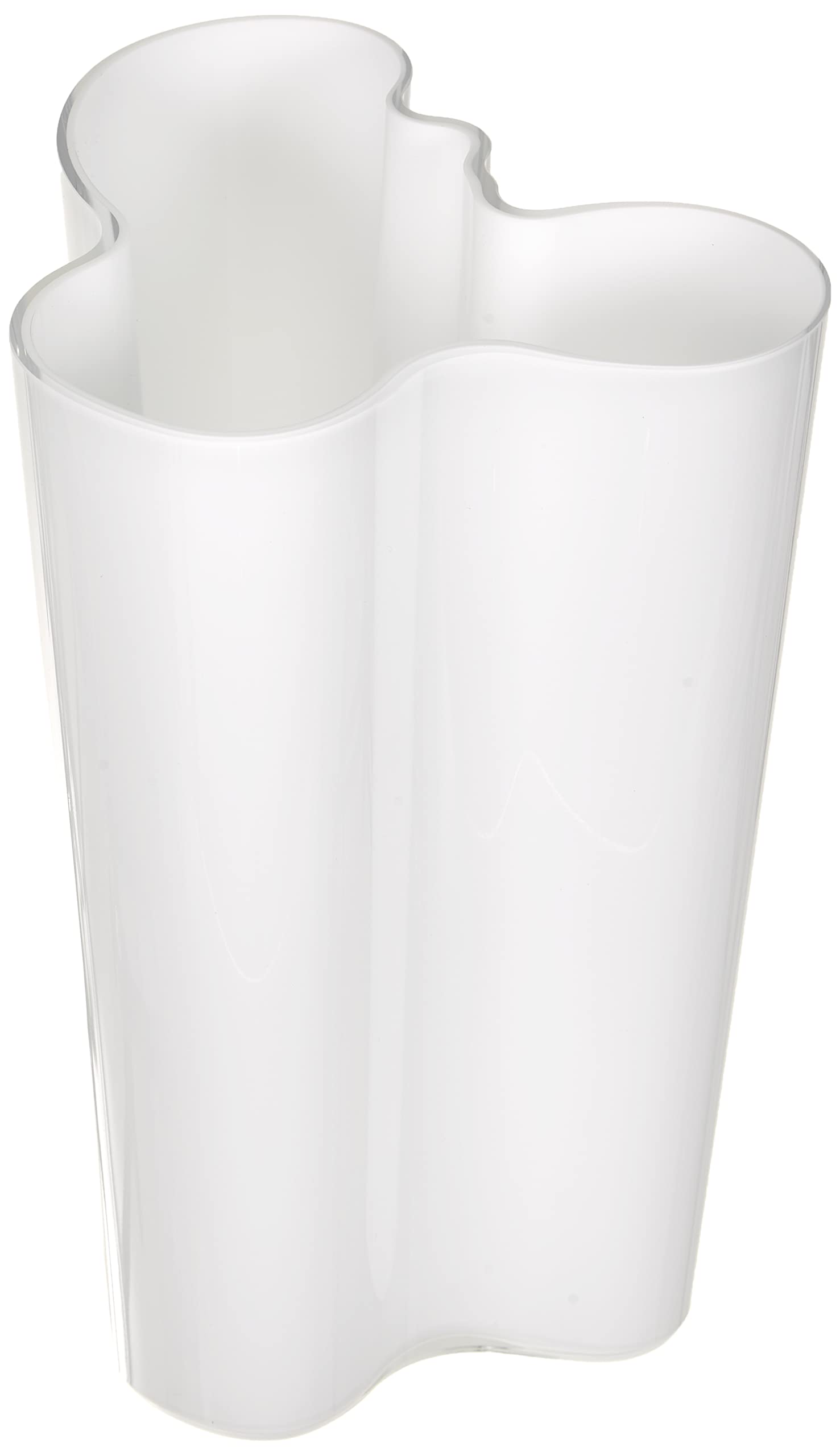 Iittala Alvar Aalto 251mm White Vase - Modern Scandinavian Glass Vase for Home Decor, Wedding Centerpiece & Floral Arrangements