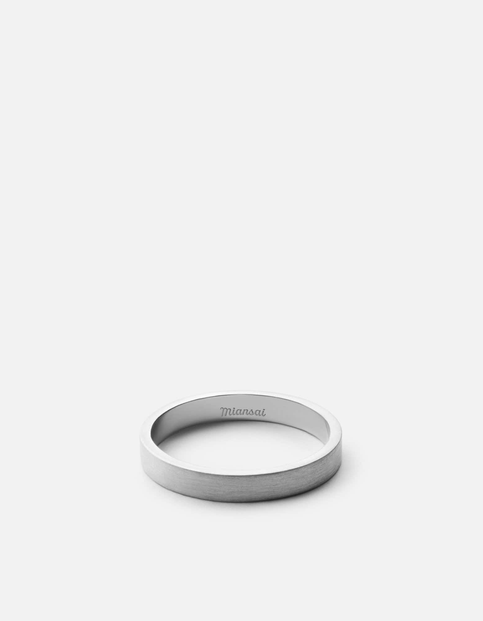 3mm Matte Sterling Silver Band Ring - Dainty Minimalist Stackable Ring for Women - Perfect for Everyday Wear, Layering & Gift Giving