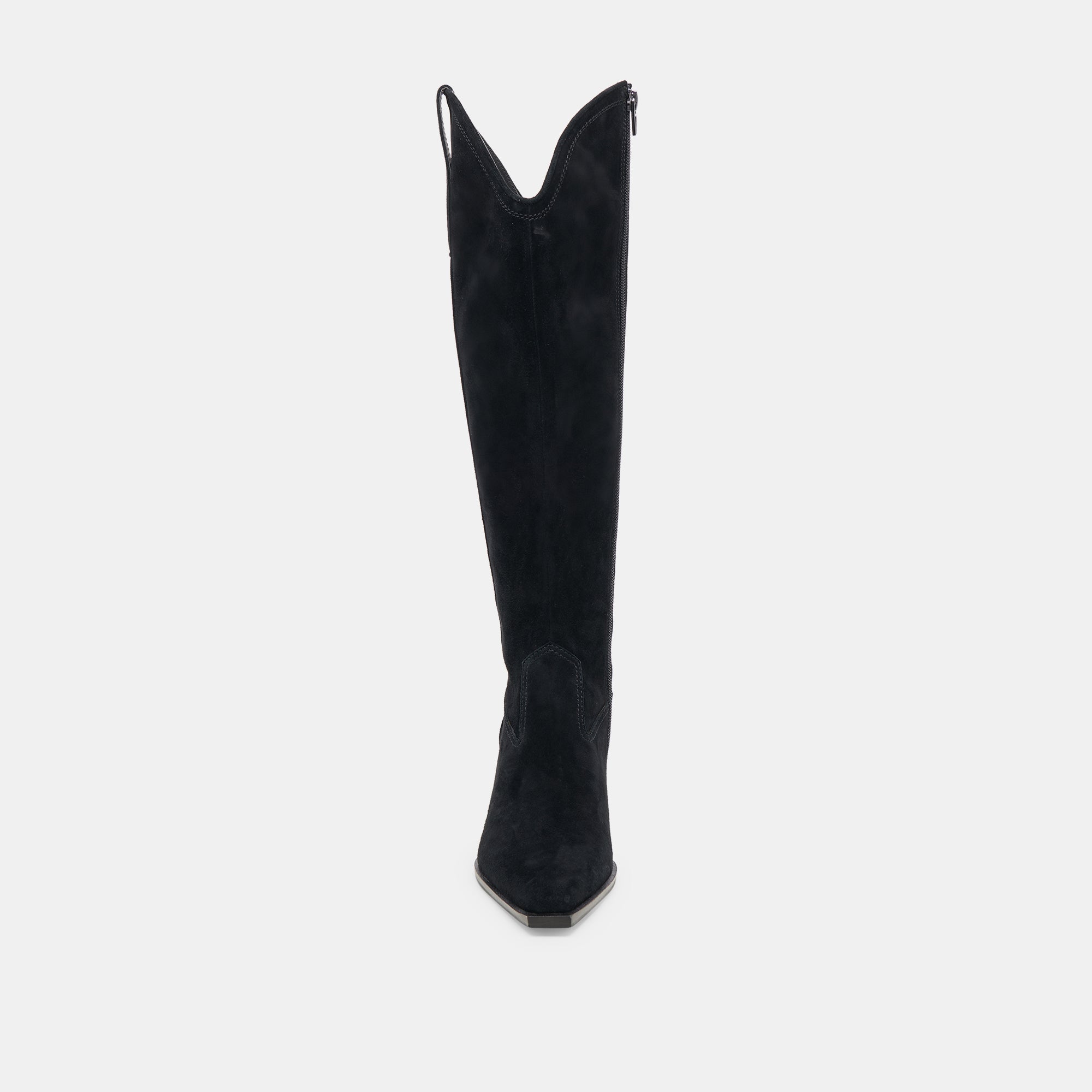 Ariana Wide Calf Boots for Women - Onyx Suede Ankle Boots for Comfort & Style | Perfect for Work, Casual Outfits & Winter Wear