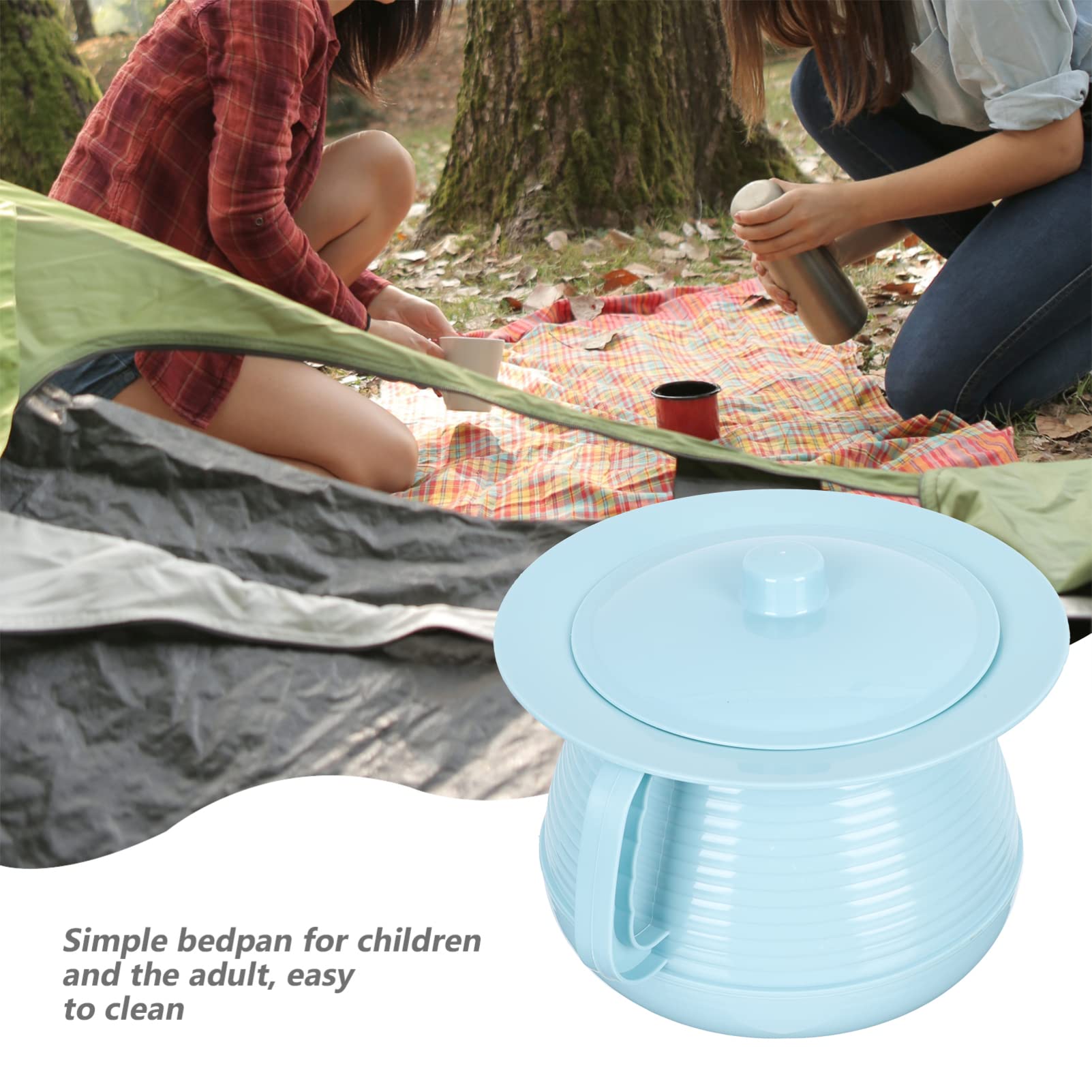 Portable Bedside Urinal with Lid - Adult & Elderly Chamber Pot for Home, Travel, Camping & Car - Ideal for Pregnant Women, Nighttime Use & Emergency Situations