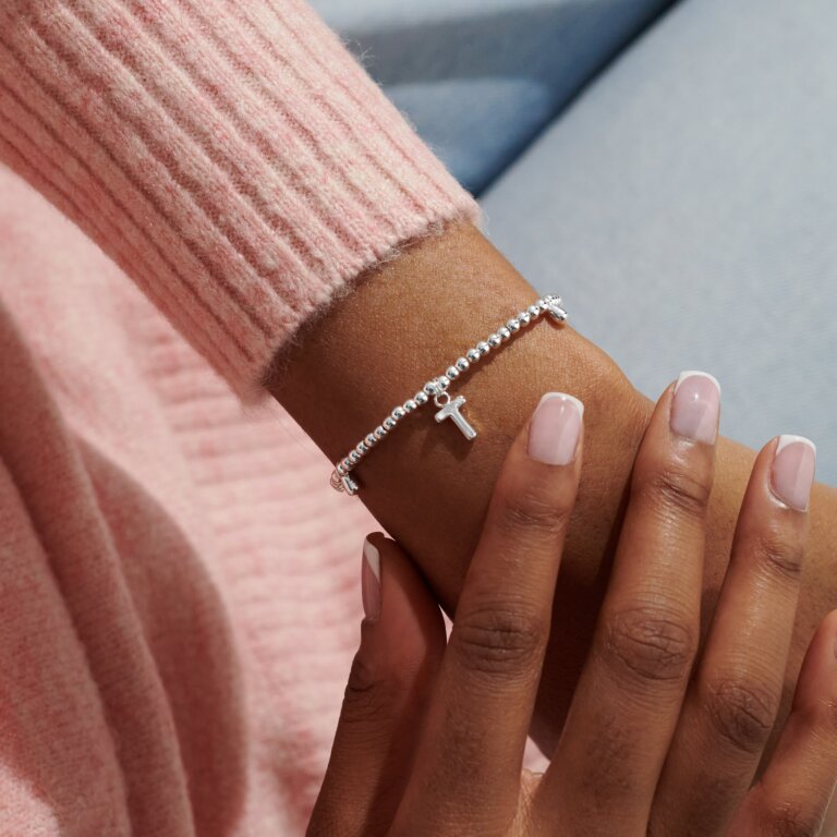 Joma Jewellery Alphabet 'T' Bracelet - Elegant Initial Letter Charm for Women | Perfect Gift for Birthday, Anniversary & Everyday Wear