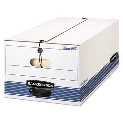 Bankers Box Stor/File Legal Size File Box with String Tie Closure - Secure Document Storage for Office, Home, or Legal Files