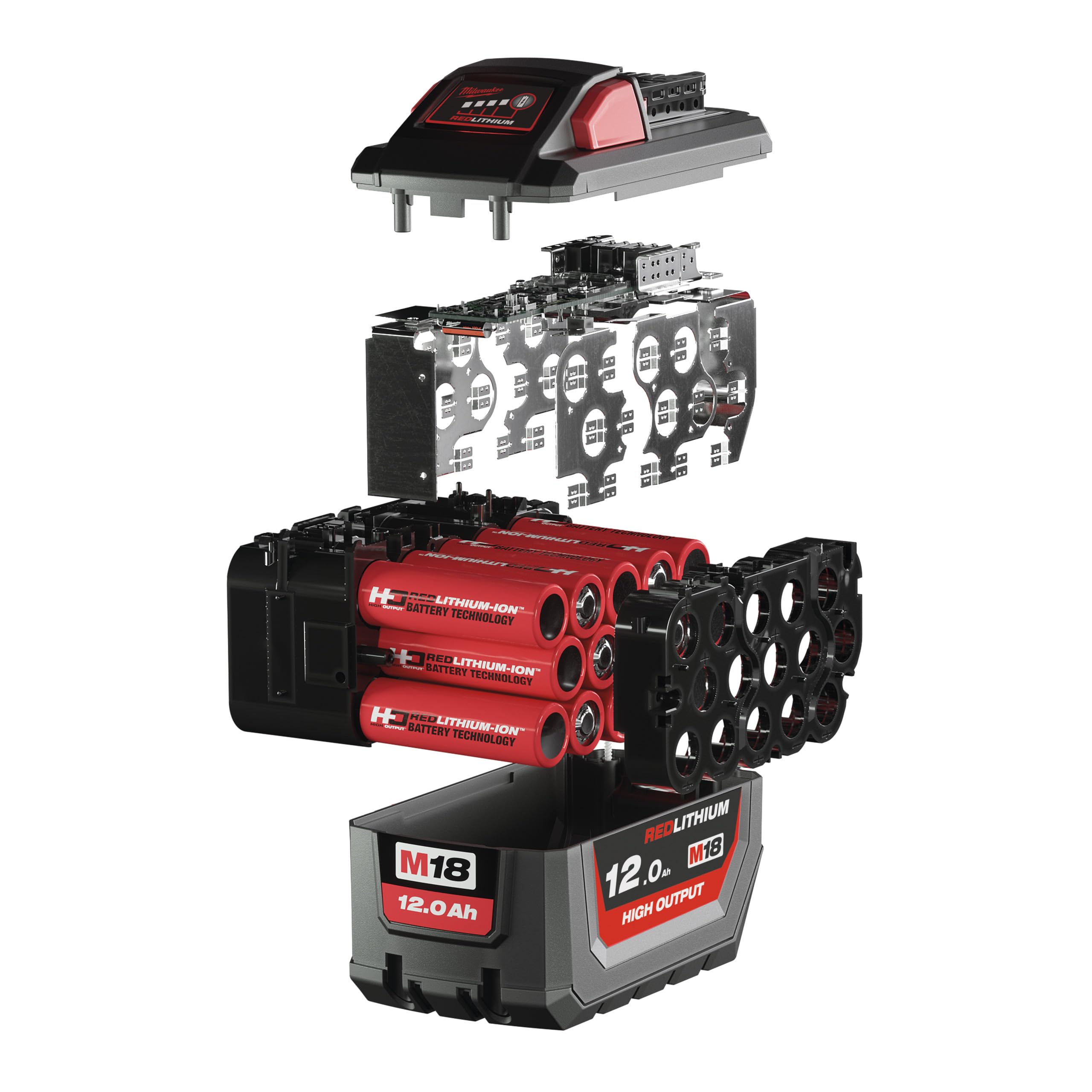 Milwaukee M18 HB12 12.0Ah High-Capacity Lithium-Ion Battery Pack - Power Tools, Outdoor Equipment & Job Site Use