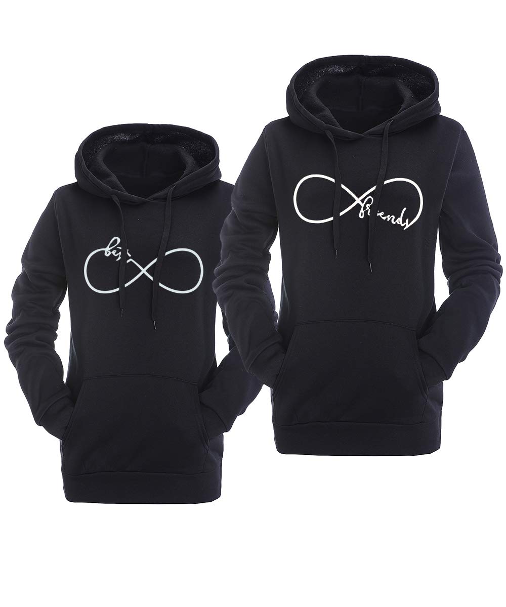 Best Friend Hoodies for 2 - Matching BFF Pullover Sweaters for Teen Girls | Cozy Couple Hoodies for Autumn & Winter | Perfect for Christmas Gifts, Twin Outfits, and Bestie Photo Shoots