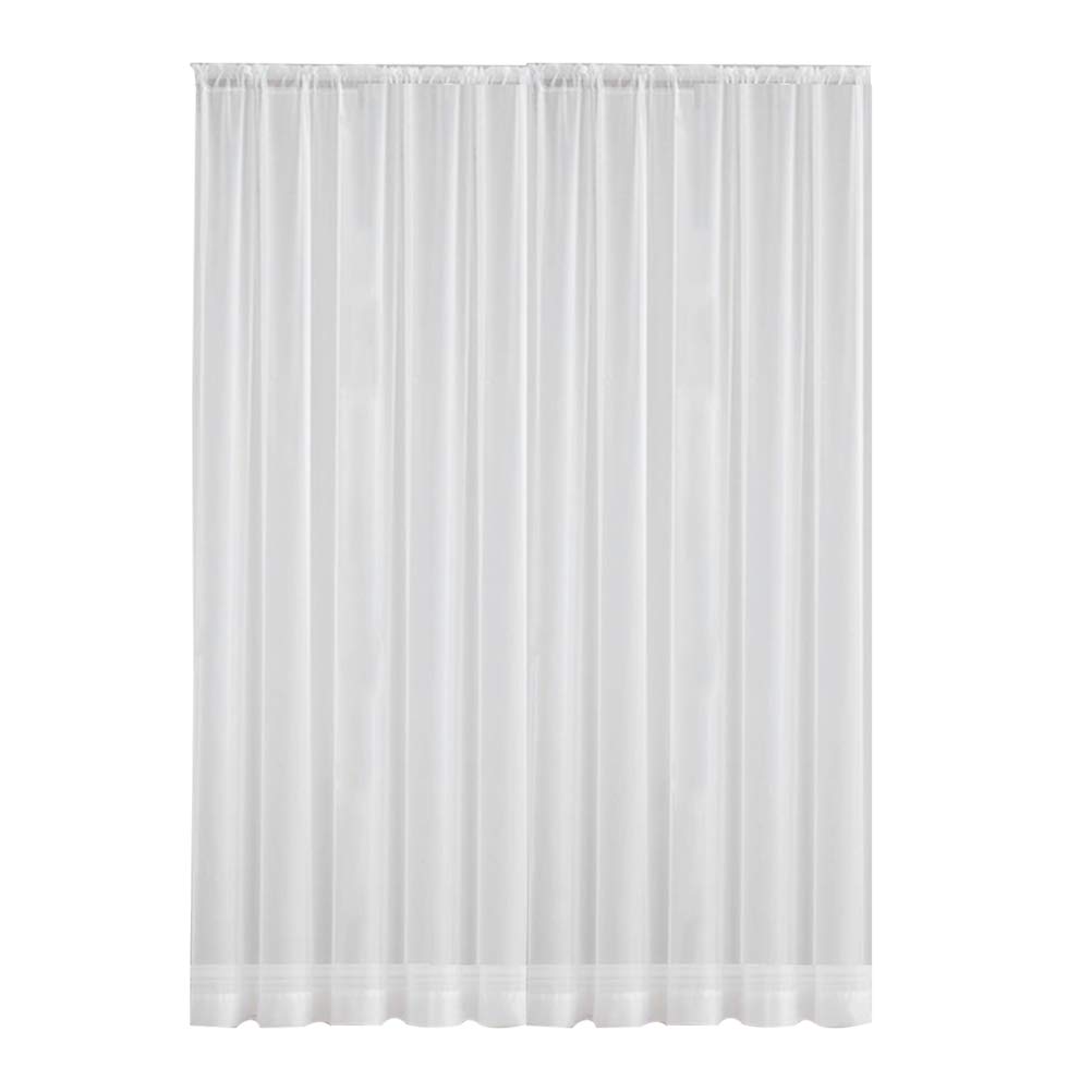 BESPORTBLE 2-Pack White Voile Sheer Curtains with Rod - Light Filtering Window Drapes for Living Room, Bedroom & Nursery