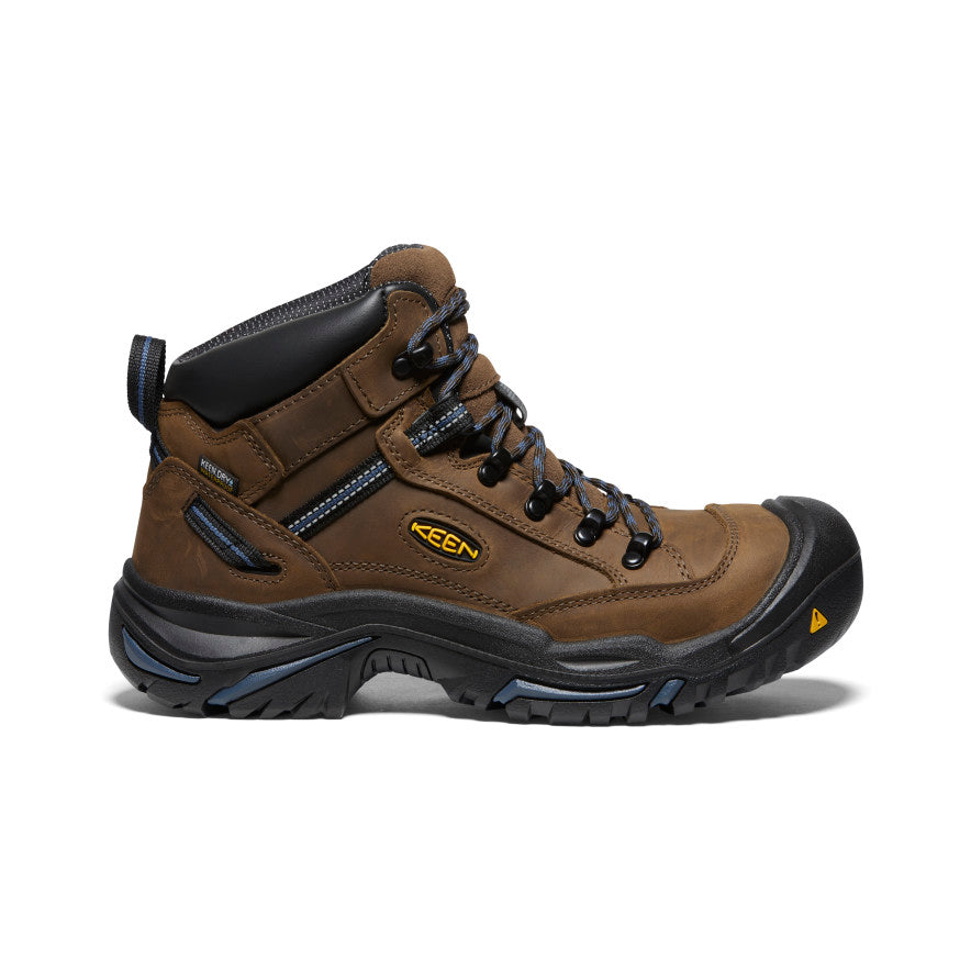 Men's Braddock AL Waterproof Steel Toe Work Boots - Bison/Ensign Blue | Durable Safety Shoes for Construction, Hiking & Outdoor Work