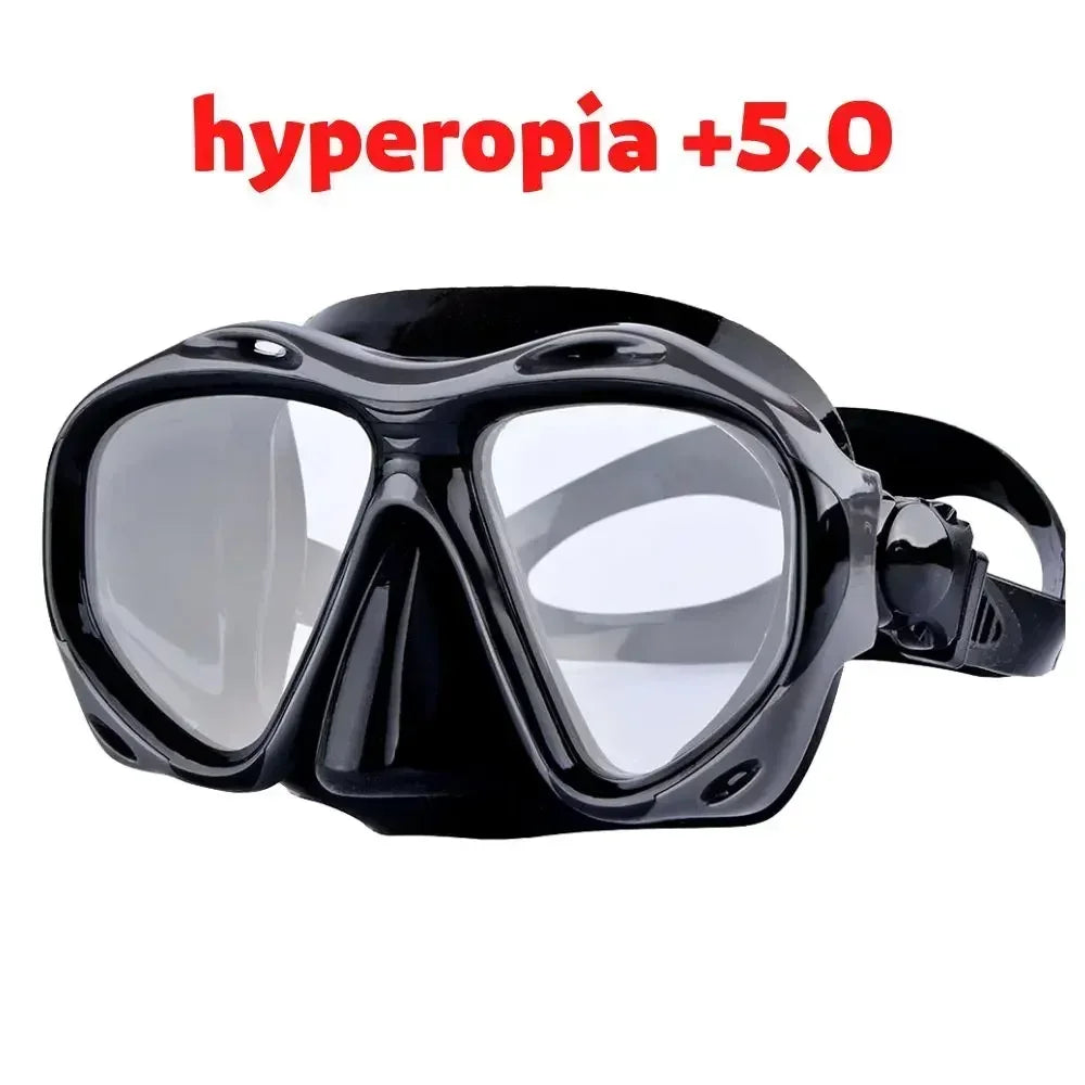 Aleefa Women's Anti-Fog Swim Goggles with Tempered Glass Lenses for Hyperopia – Perfect for Swimming, Snorkeling, and Water Sports