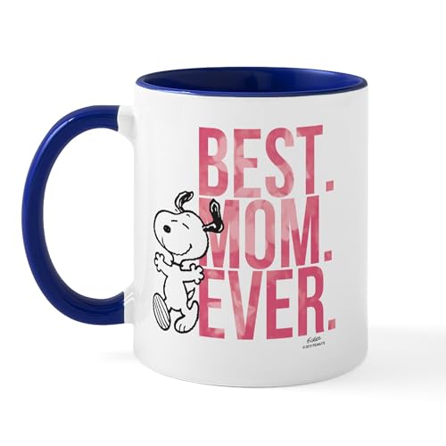 White/Navy Inside - Snoopy Best Mom Ever Mug