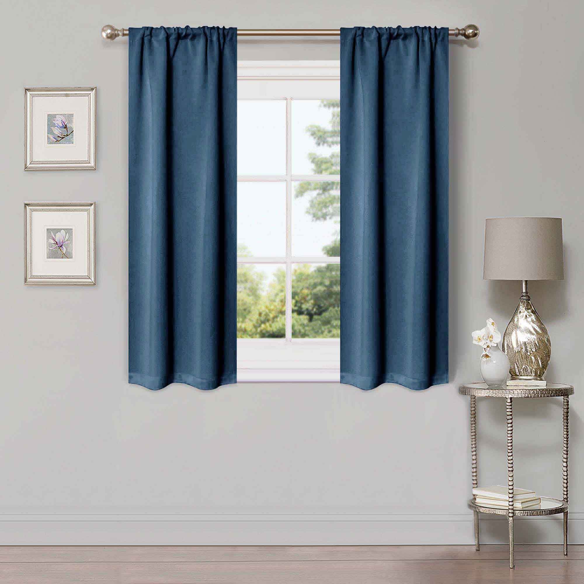 Machine Washable Blackout Curtains Set of 2 - Solid Color Room Darkening Window Drapes for Bedroom, Living Room & Nursery - Noise Reducing & Energy Efficient