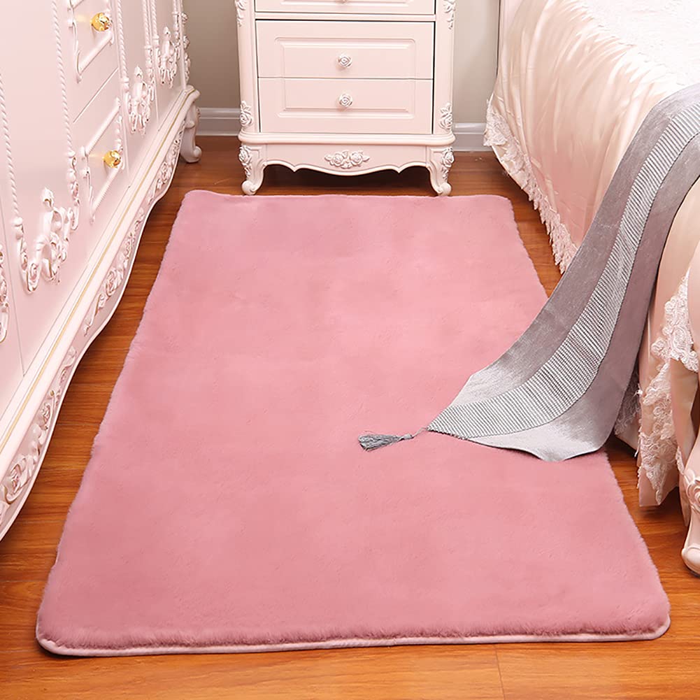 Ultra Soft Faux Rabbit Fur Shag Rug - Washable Luxury Carpet for Bedroom, Living Room & Dining Room (120x180cm) - Perfect for Cozy Home Decor, Floor Warming & Stylish Interior Design