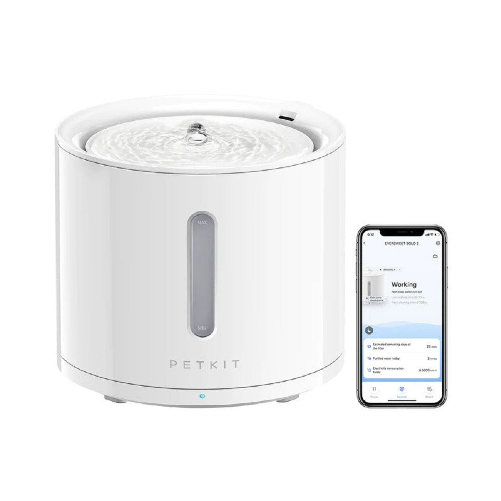 Eversweet Solo 2 Smart Pet Water Fountain with Wireless Pump - Automatic Cat & Dog Water Dispenser for Home, Office, or Travel Use