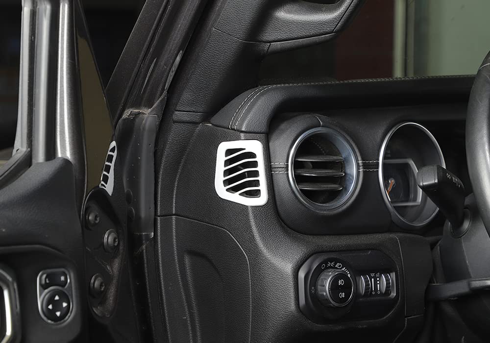 Jeep Wrangler JL & Gladiator JT Dashboard Air Vent Cover (2018+ Models) - White Interior Accessory Trim | Perfect for Off-Roading & Custom Car Decor