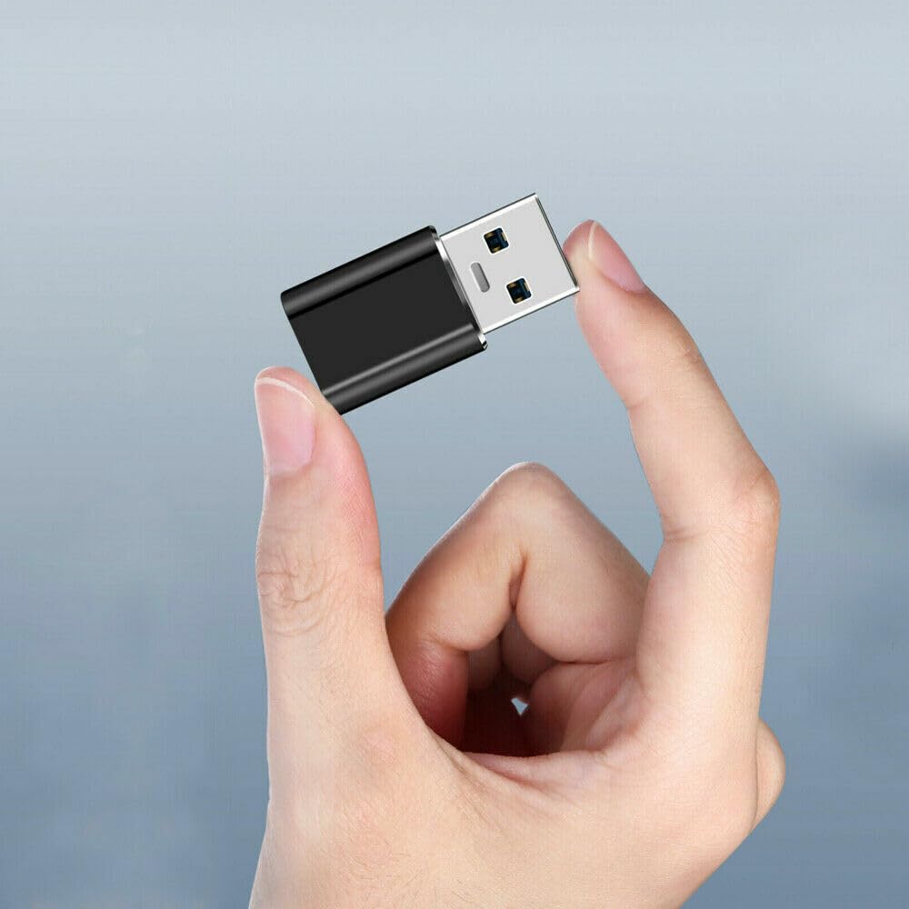 USB 3.1 Type C Female to USB 3.0 Male Adapter - Thunderbolt 4 OTG Converter for Samsung Galaxy, Smartphones & Laptops - Fast Charging & Data Transfer Cable (Black) - Perfect for Travel, Office & Home Use