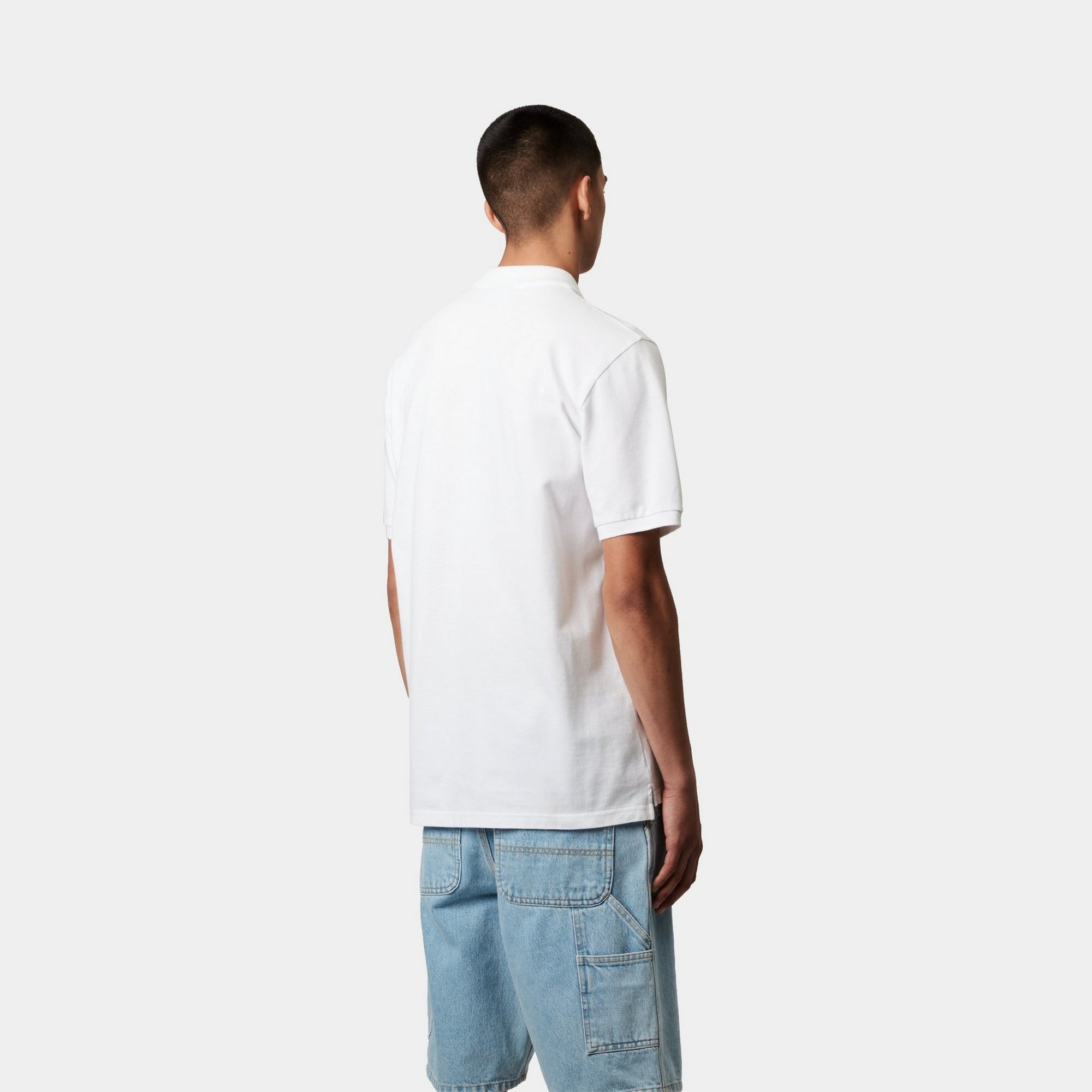 Men's Chase Pique Polo Shirt - Classic White Cotton Short Sleeve Casual Top for Golf, Work & Everyday Wear | Breathable & Comfortable Summer Fashion