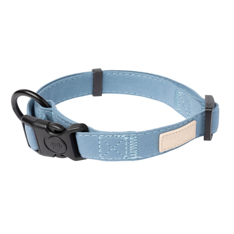 Premium French Blue Cotton Dog Collar - Soft & Comfortable for Small, Medium & Large Dogs - Perfect for Daily Walks, Training & Outdoor Adventures