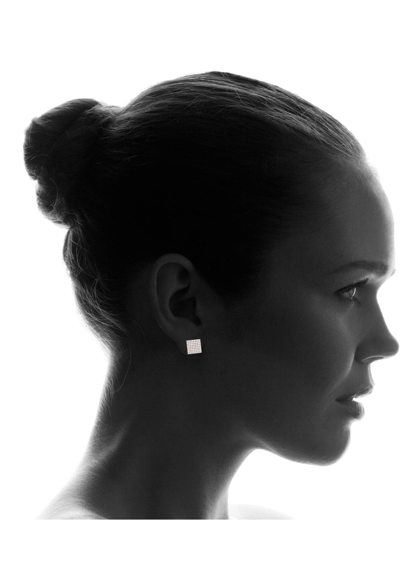 10K Yellow Gold CZ Stud Earrings - 0.5 Inch Round Cubic Zirconia Studs for Women | Perfect for Everyday Wear, Parties & Special Occasions