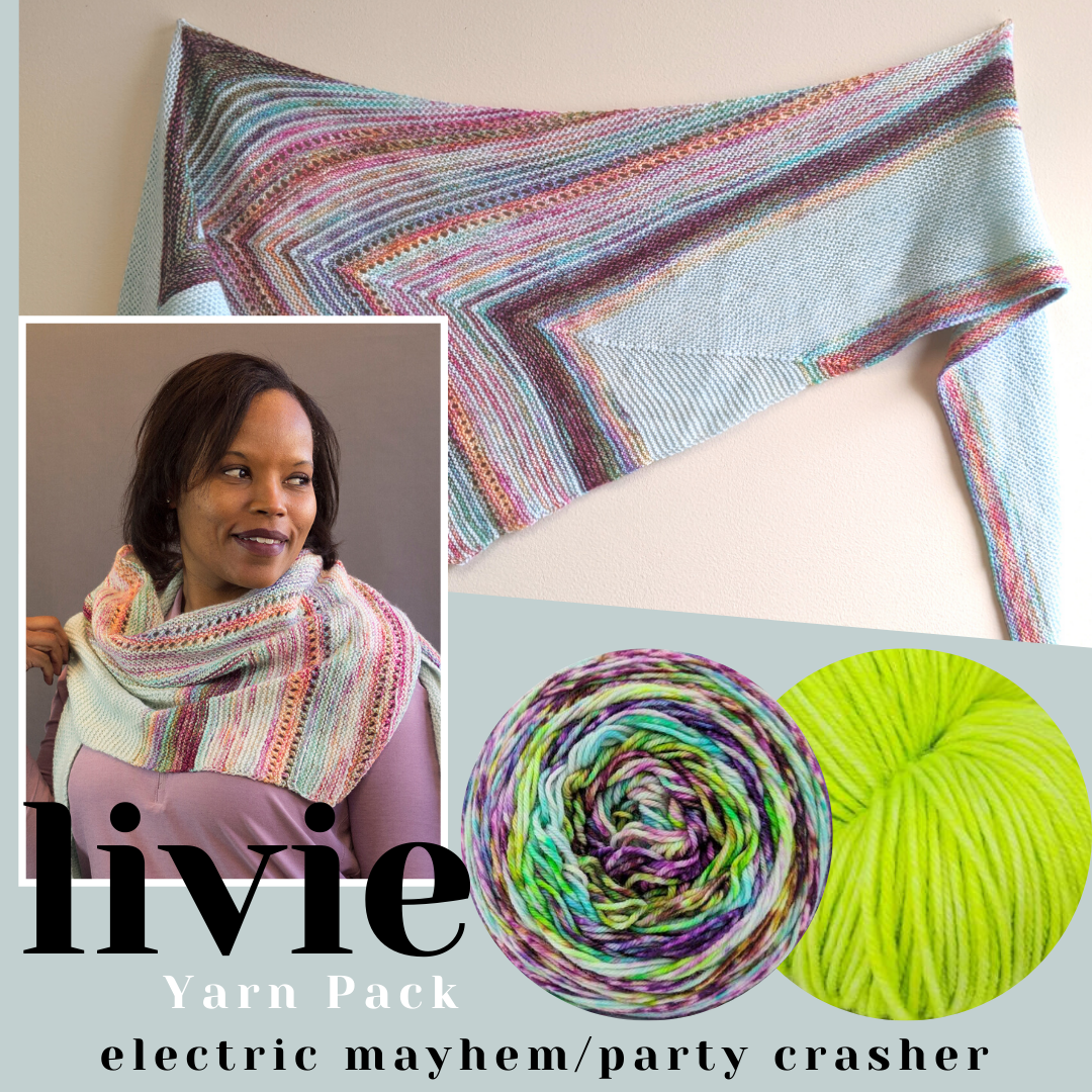 Livie Shawl Yarn Pack - Premium Knitting & Crochet Yarn Bundle - Soft & Durable for Scarves, Wraps & DIY Projects - Ready to Ship - Perfect Gift for Crafters